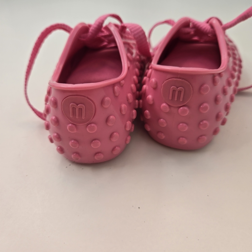 Mini Melissa Pink Poliboha Kids Jelly Sneakers Baby Size 7 - Picture 5 of 6